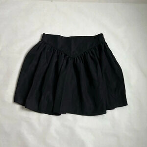 Sofie Schnoor Black Mini Skirt A-line Skater Pleated Size XS